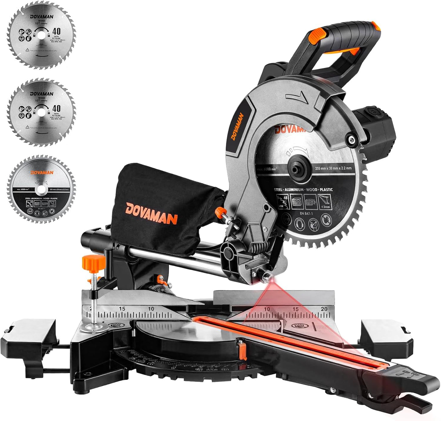 Troncatrice Radiale 2000W, Doppia Velocità 3200/5000 RPM DOVAMAN DMS01A