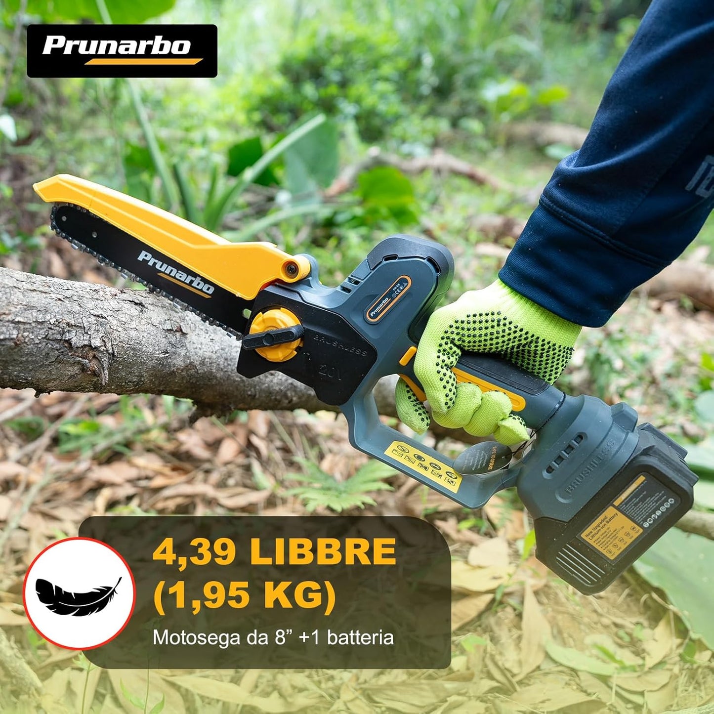 Motosega a Batteria Telescopica estensibile fino a 4 metri Brushless