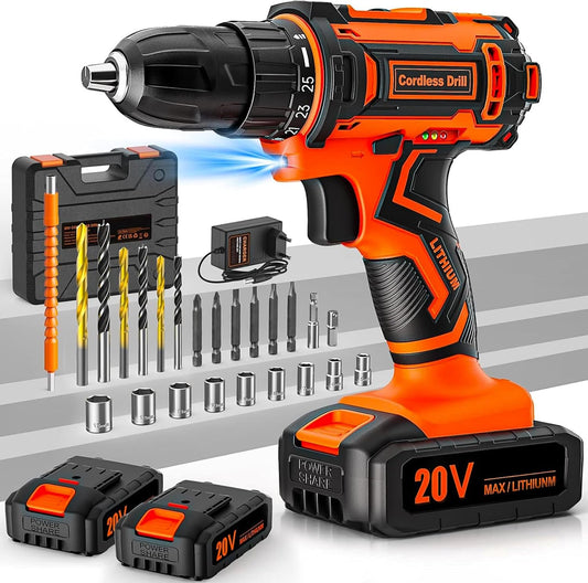 Avvitatore a Batteria con Impostazione di Coppia e Accessori